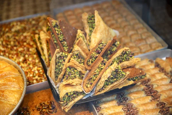 Delicias Postres Turcos Tradicionales Baklava Lokum —  Fotos de Stock