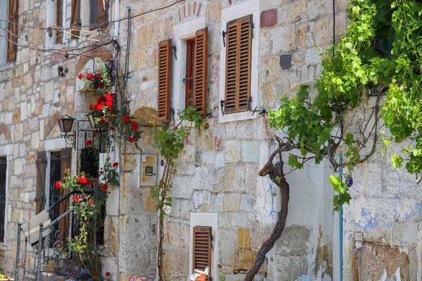 Old Houses Vista Histórica Cidade Alacati Alacati Destino Turístico Mais — Fotografia de Stock