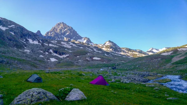 Montañismo Camping Montaña — Foto de Stock