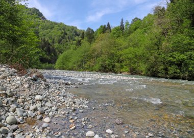 Nehir ve nehirler bahar Rize Ikizdere