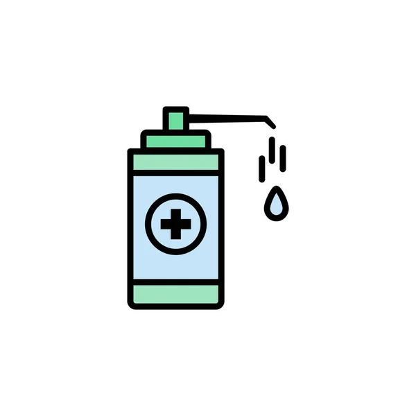 ハンドサニタイザーポンプボトル洗浄ゲルアルコールゲル デザインテンプレートベクトル — ストックベクタ