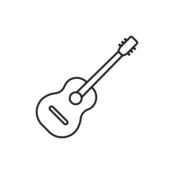 Guitar Line Icon Design Template Vector — Stock Vector