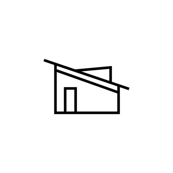 Maison Symbole Moderne Modèle Vectoriel Conception — Image vectorielle