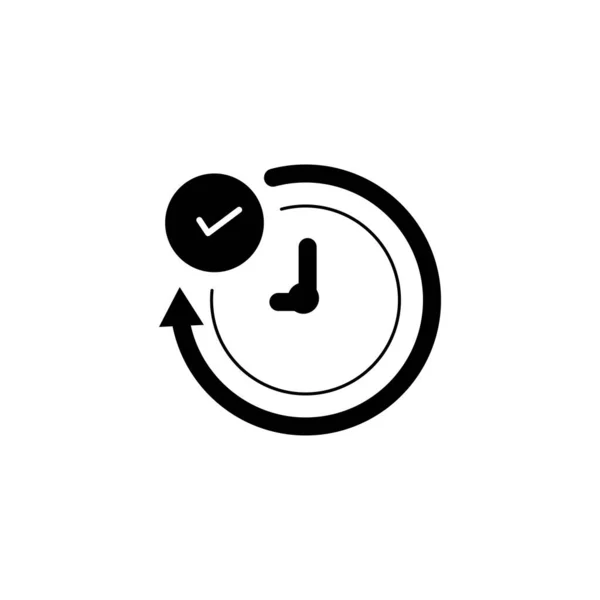 Icono Reloj Tiempo Entrega Comercial Diseño Plantilla Vector — Vector de stock
