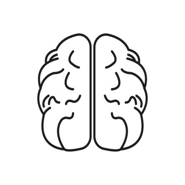 Beyin çizgisi simgesi. Şablon vektörü tasarla