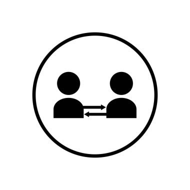 Etkileşim simgesi. Şablon vektörü tasarla