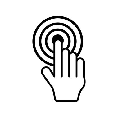 El işaretleme çizgisi simgesi. Şablon vektörü tasarla