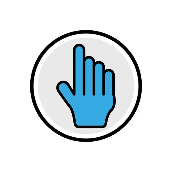 Hand Clicking Flat Icon Vector — Stock Vector
