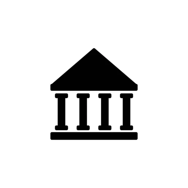 Icono Del Edificio Del Banco Diseño Plantilla Vector — Vector de stock
