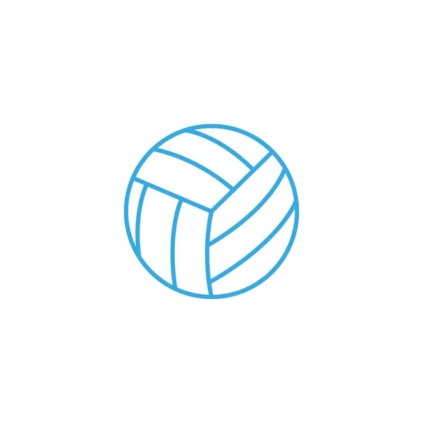 Volleyball Liniensymbol Designschablonen Vektor — Stockvektor