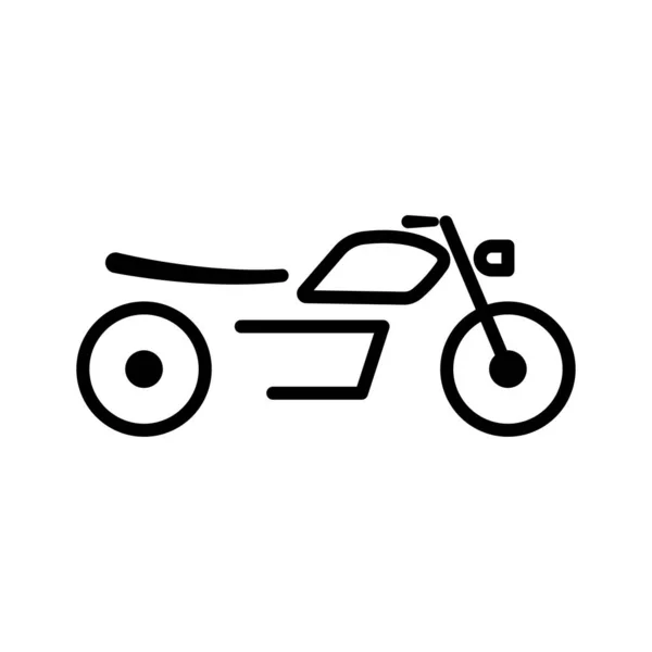 Motorrad Liniensymbol Designschablonen Vektor — Stockvektor