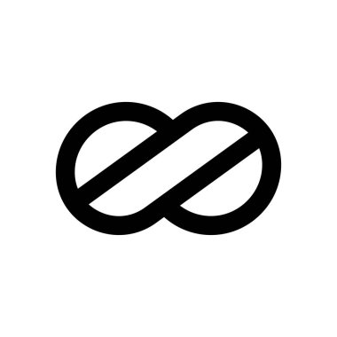 Sonsuzluk sembolü. Şablon vektörü tasarla