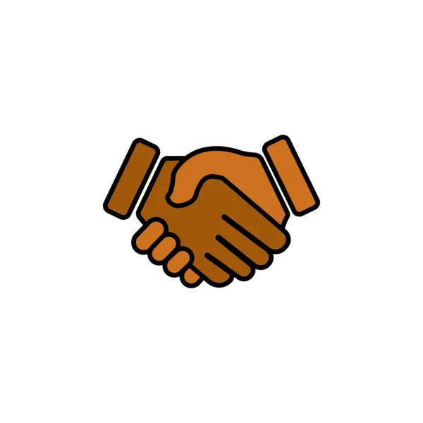 Handshake Symbol Design Template Vector — Stock Vector