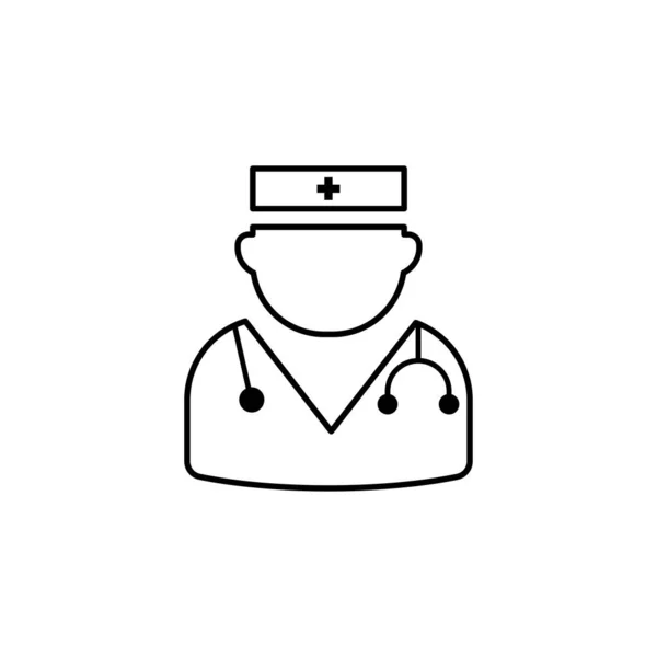 护士线图标 设计模板向量 — 图库矢量图片