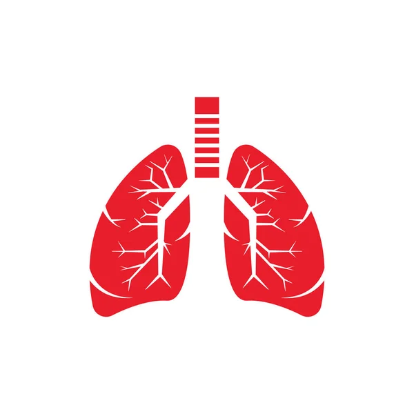 Icono Pulmón Diseño Plantilla Vector — Archivo Imágenes Vectoriales