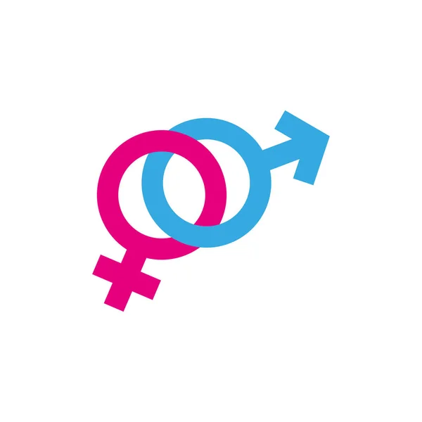 Gender Symbol Designvorlagenvektor — Stockvektor