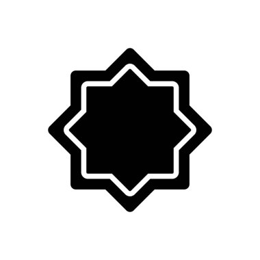 İslami sembol sekiz nokta yıldız vektör şekli. Şablon vektörü tasarla