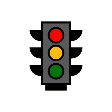 Trafik ışığı simgesi. Şablon vektörü tasarla