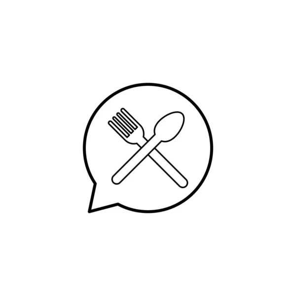 Піктограма Лінії Чату Їжі Піктограма Збору Знаків Символів Веб Сайтів — стоковий вектор