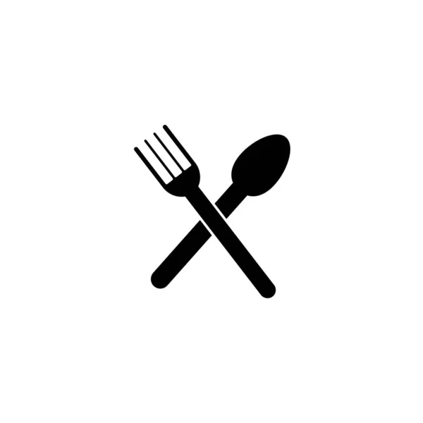 叉和刀图标矢量 — 图库矢量图片