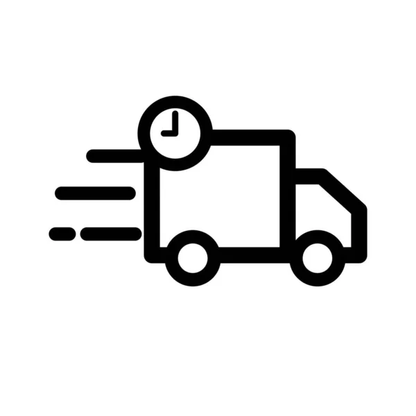 Consegna Camion Orario Modello Progettazione Vettoriale — Vettoriale Stock
