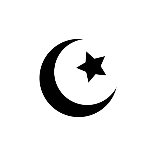 Symbole Étoile Croissant Modèle Vectoriel Conception — Image vectorielle