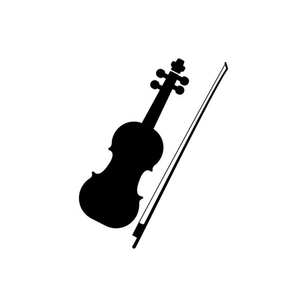 Икона скрипки. Вектор шаблона проекта

