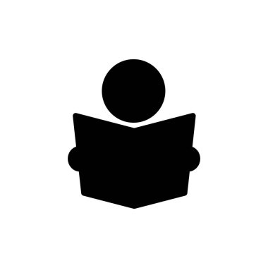 Gazete ikonu okunuyor. Şablon vektörü tasarla