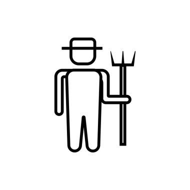 Çiftçi ikonu. Şablon vektörü tasarla