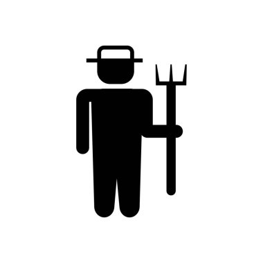 Çiftçi ikonu. Şablon vektörü tasarla