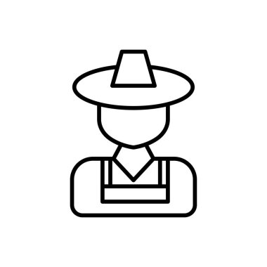 Çiftçi ikonu. Şablon vektörü tasarla