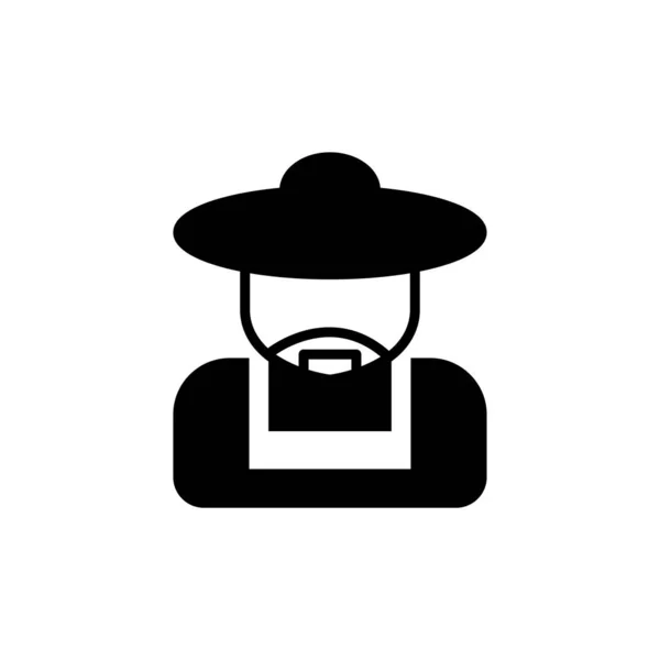 Icono Agricultor Diseño Plantilla Vector — Vector de stock