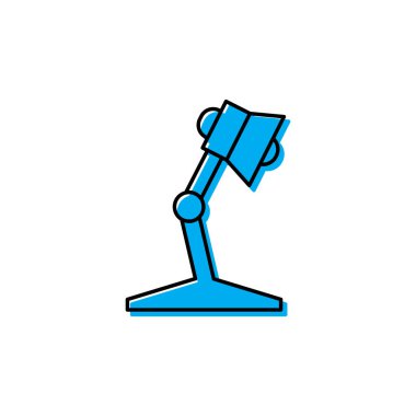 Masa lambası düz simgesi. Şablon vektörü tasarla