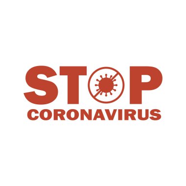 Corona virüsünü durdur. Tasarım vektörü İllüstrasyonu