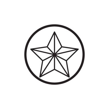 Yıldız çizgisi simgesi. Tasarım vektörü illüstrasyonu