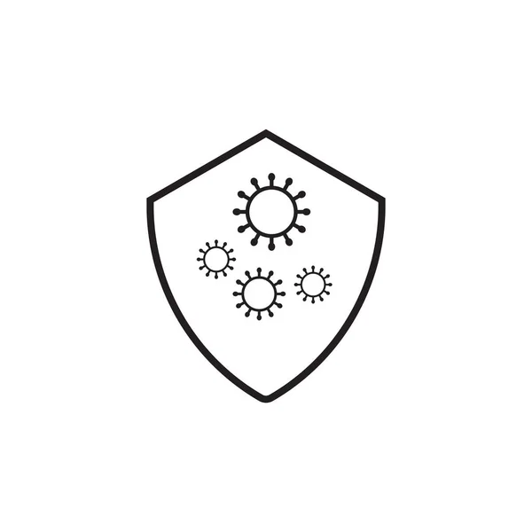 Притулок Від Значка Вірусів Дизайн Векторний Шаблон — стоковий вектор