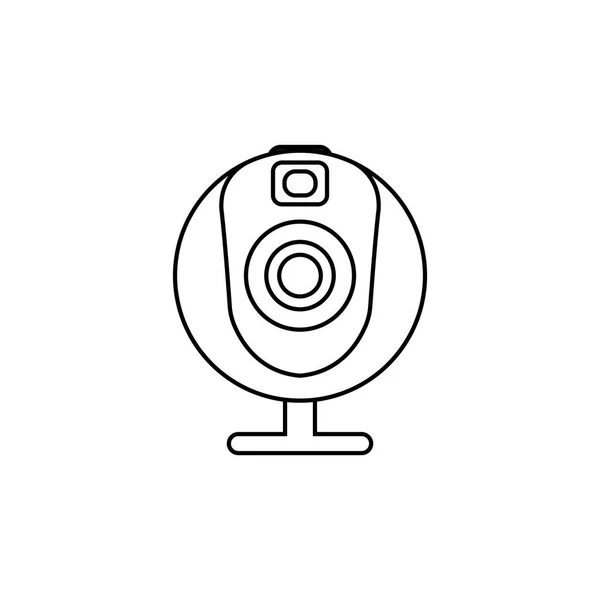 Web Camera Line Icon Design Template Vector — Stock Vector