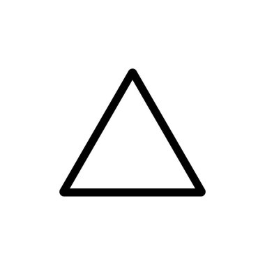 Üçgen çizgisi sembolü. Şablon vektörü tasarla