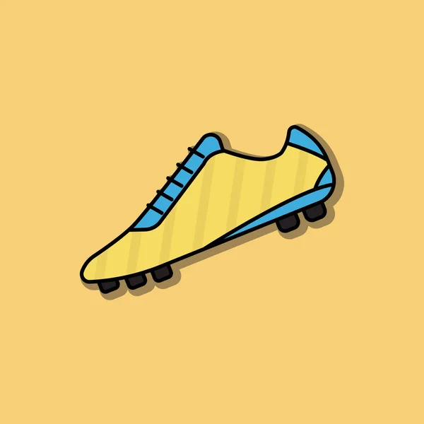 Botas Fútbol Icono Plano Diseño Plantilla Vector — Archivo Imágenes Vectoriales