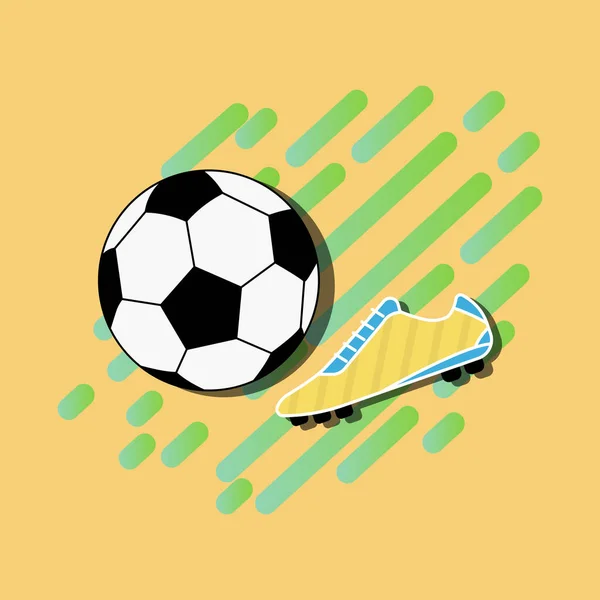 Икона Футбола Плоском Стиле Вектор Шаблона Проекта — стоковый вектор