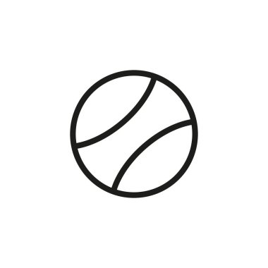 Tenis topu çizgisi ikonu. Şablon vektörü tasarla