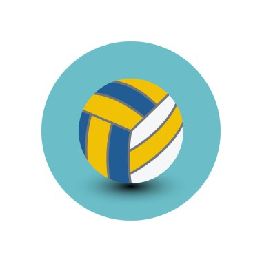 Voleybol düz ikonu. Şablon vektörü tasarla