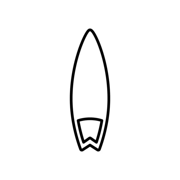 Surfbrett Line Symbol Designschablonen Vektor — Stockvektor