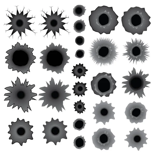 Set of bullet holes
