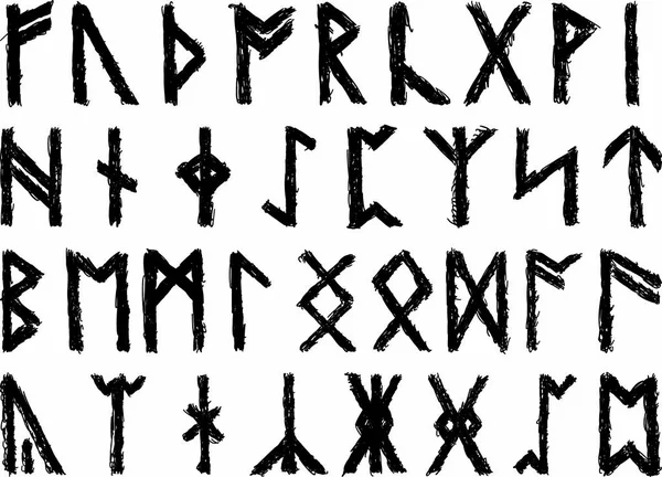 Ensemble de runes esquissées — Image vectorielle