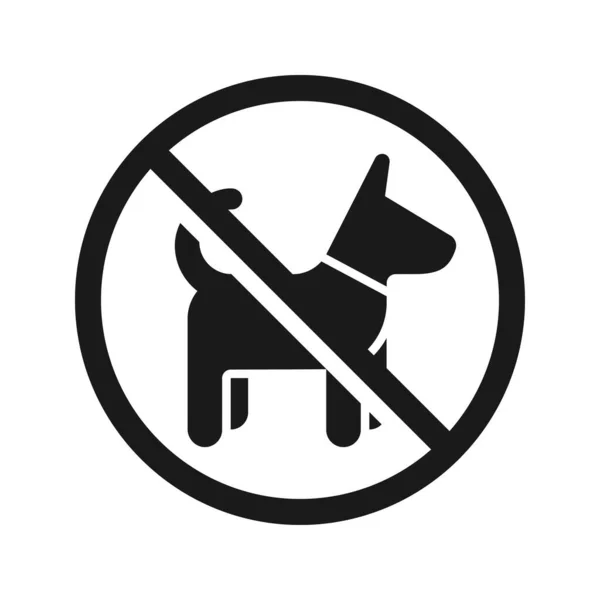 Sin signo de perro, ilustración vectorial . — Vector de stock