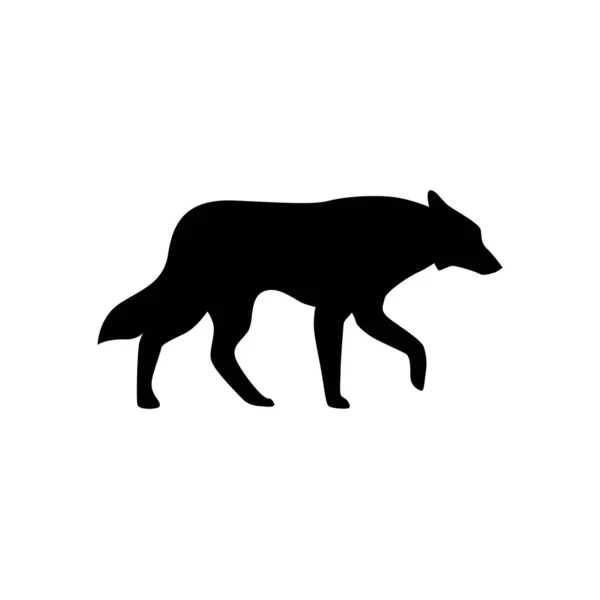 オオカミのアイコンイラスト孤立ベクトル記号 レーザー切断用テンプレート — ストックベクタ