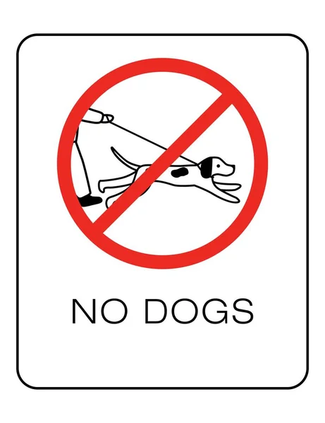 Hundehalter Unterschreiben Zeichen Verbieten Und Auflösen — Stockvektor