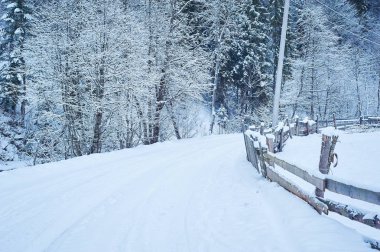 Kış yol kar yağışı sonra