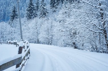 Kış yol kar yağışı sonra